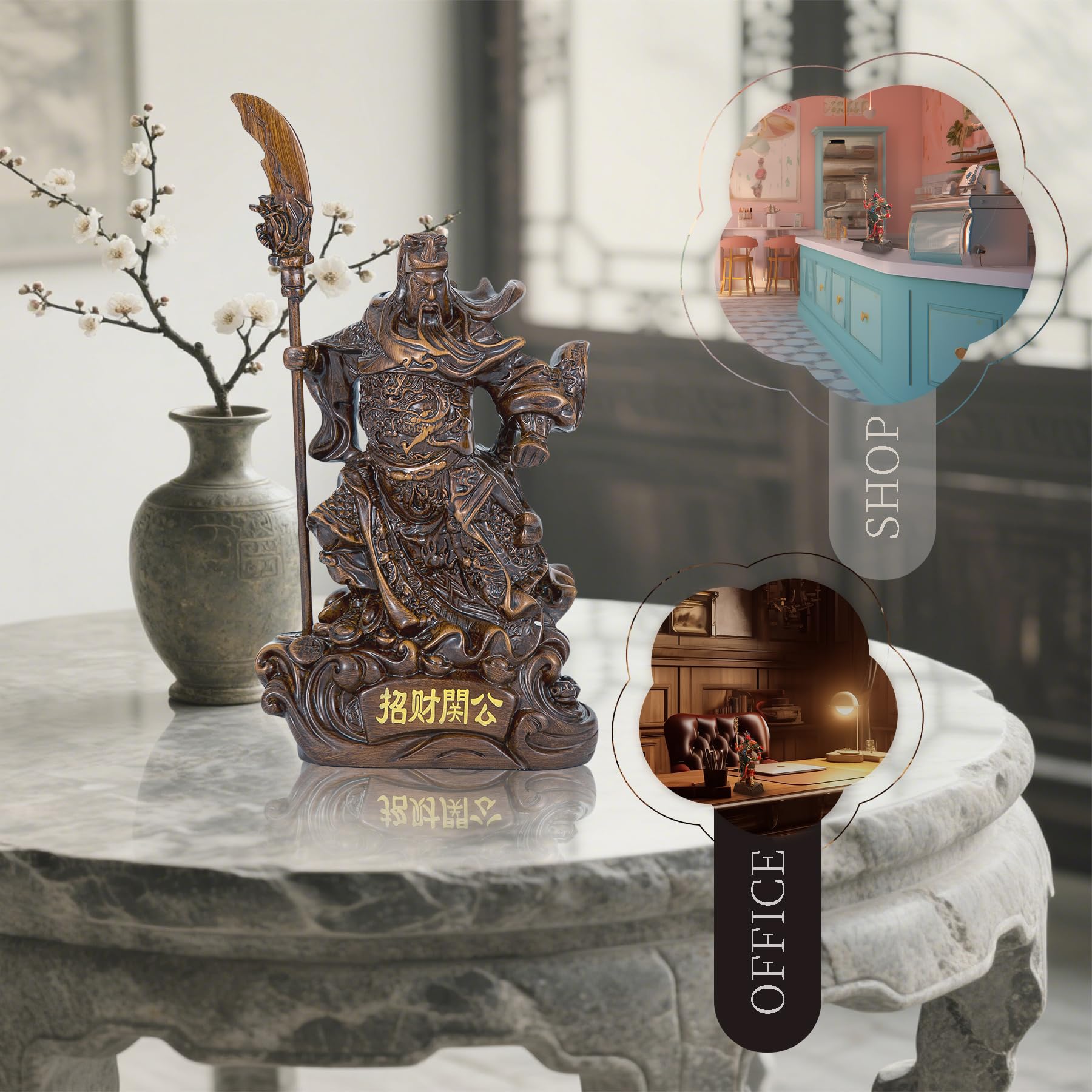 Mua 関羽像 関功像 クワン・クアン・ゴング像 富の神 幸運の神 関雄像